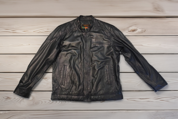 3 Zipper Black Leather Jacket